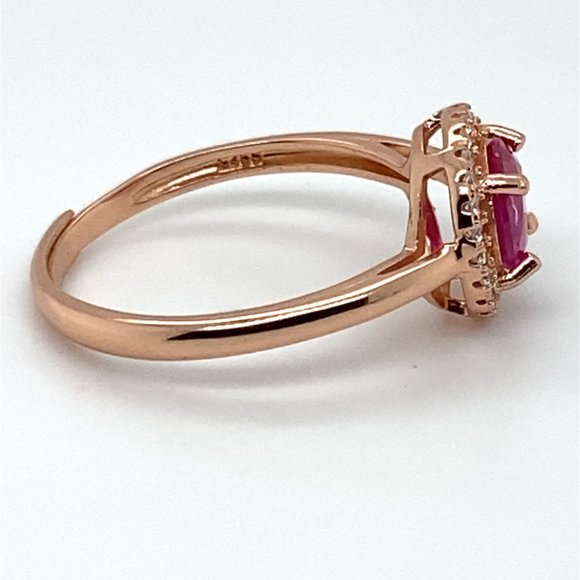 Jegdalek Ruby 1.00ct Rose Gold Solid Silver Ring - Picture 4 of 7